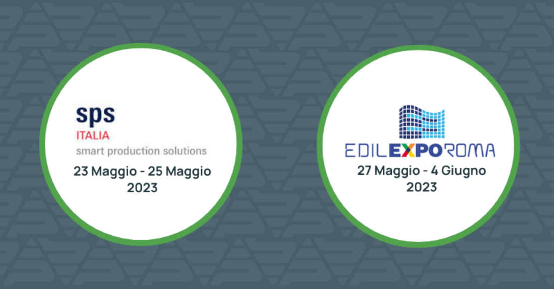 Partecipazione a <b>SPS Italia 2023</b> ed <b>Edil Expo Roma 2023</b>. 